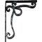 Ekena Millwork Orleans Wrought Iron Bracket, (Triple center brace), Antiqued Silver 2"W x 12"D x 15"H BKTM02X12X15TOLASV - alternate 6